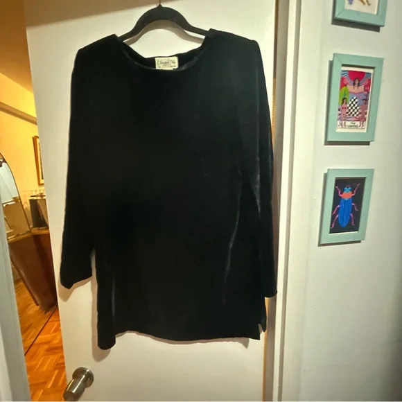 Dior | Tops | Christian Dior Vintage Elegant Black Velvet Top